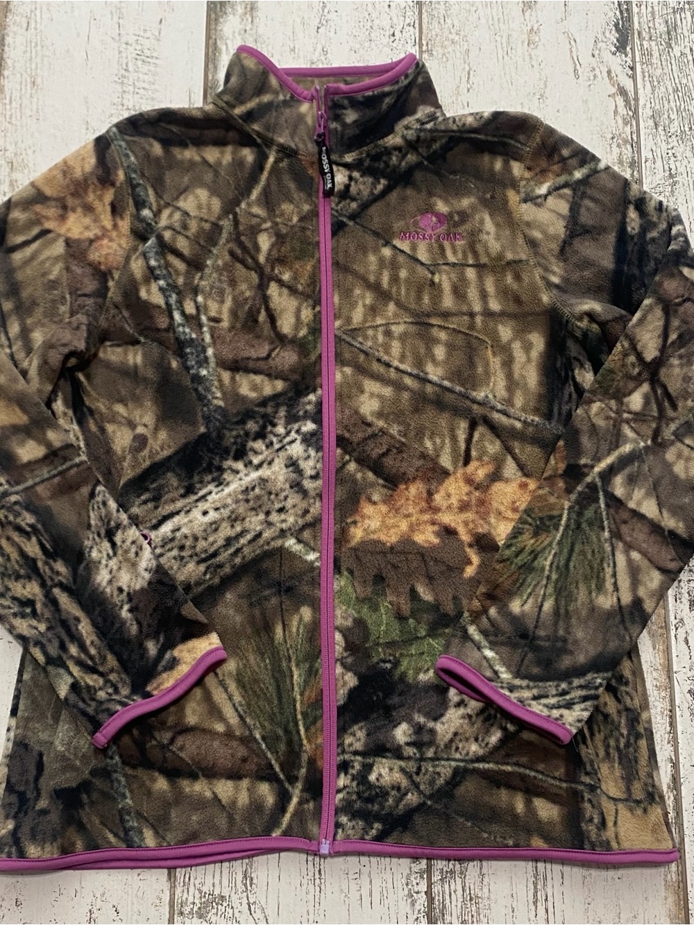 Women's Mossy Oak Break Up Infinity Softshell Jacket Camouflage Camo Pink Sz M